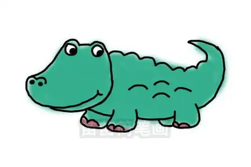 鳄鱼简笔画怎么画
