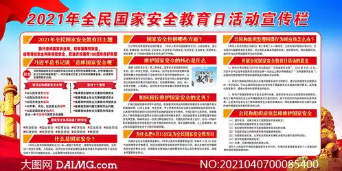 2021年全民国家安全教育日宣传展板psd素材
