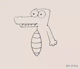 鳄鱼简笔画
