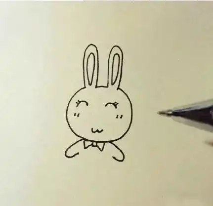 每日一画中秋节玉兔来卖萌啦兔兔这么可爱你怎么不会画
