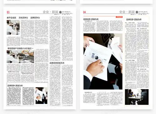 简约通用企业报刊报纸排版设计word模板下载熊猫办公
