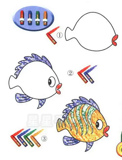 小鱼简笔画

