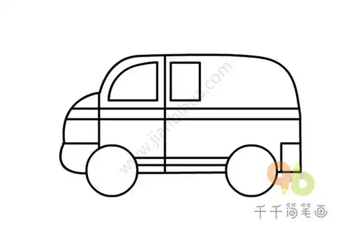 小型救护车简笔画
