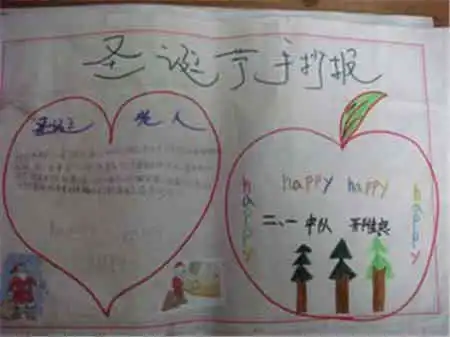 圣诞节手抄报圣诞大餐传说
