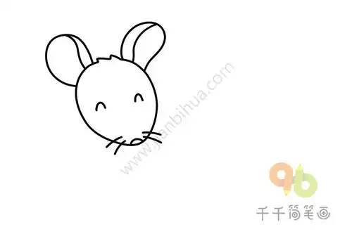 老鼠简笔画步骤图解
