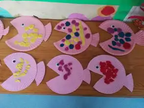 小天鹅幼儿园蒙一小班趣味美劳纸盘小鱼
