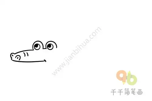懒惰的鳄鱼简笔画
