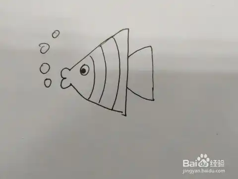 一群小鱼简笔画怎么画,怎么画一群小鱼
