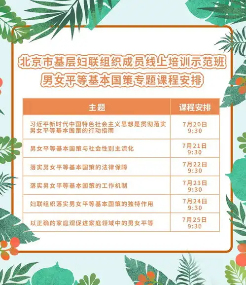 男女平等基本国策专题线上培训班开课啦
