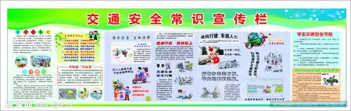 交通安全知识宣传栏设计图

