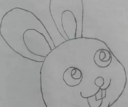 怎样画一个简笔画的兔子
