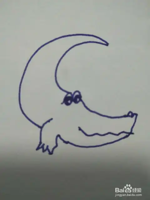 简笔画之鳄鱼
