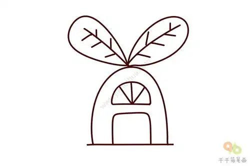 美丽的食物房子简笔画
