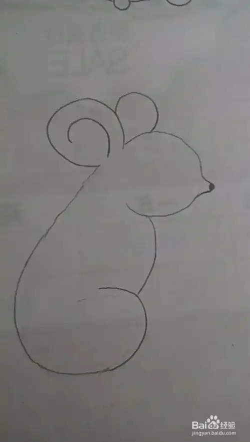 多妈简笔画一只贪吃的小老鼠
