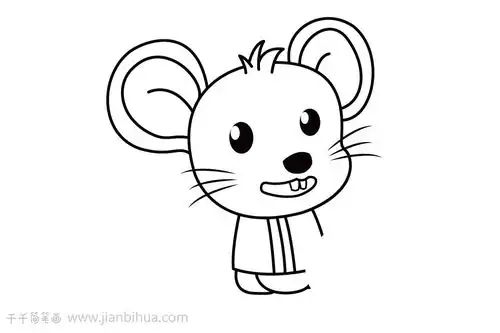 幼儿简笔画小老鼠的画法
