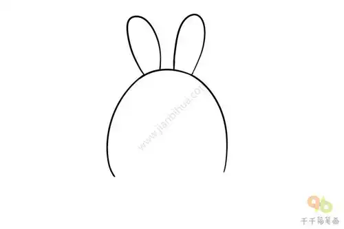 哭泣的小兔子简笔画
