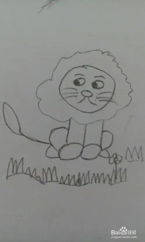 简笔画萌萌哒小狮子
