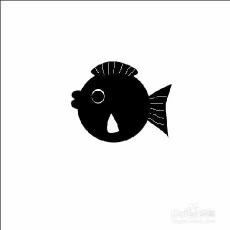 q版简笔画圆形小鱼画法
