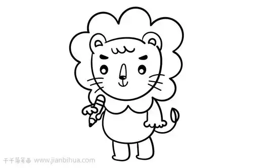 狮子简笔画彩色教程狮子简笔画
