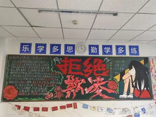杭州新理想高中共建和谐校园高三十一月主题板报评比活动
