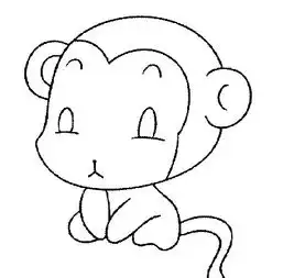 猴子简笔画峨嵋山的猴
