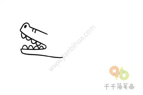 鳄鱼简笔画
