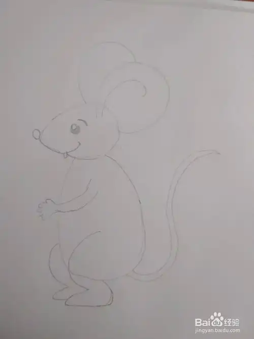 多妈简笔画小动物贪吃的小老鼠
