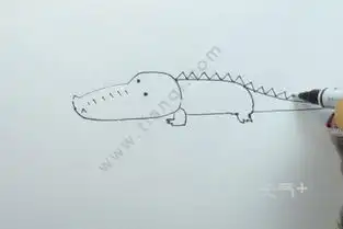 鳄鱼的画法教你一步一步画鳄鱼
