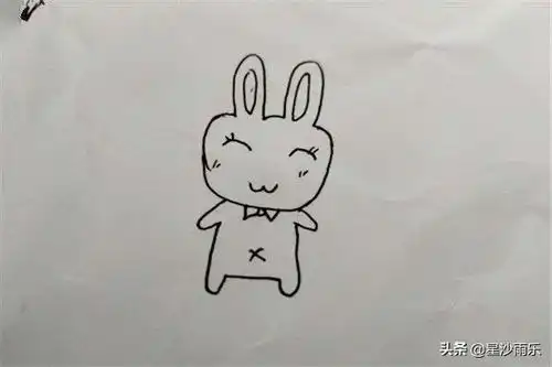 简笔画兔子彩色的小兔子简笔画怎么画,怎么画粉红色小兔
