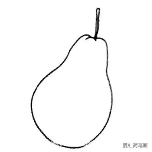 卡通梨简笔画
