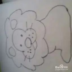儿童简笔画狮子画法步骤

