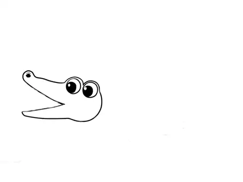 鳄鱼简笔画画法
