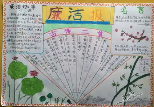 小学生廉洁手抄报内容
