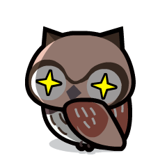 棕纹丸表情包呆萌猫头鹰
