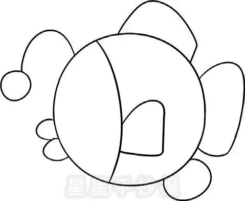 琵琶鱼简笔画
