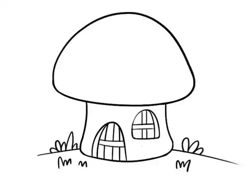 蘑菇房子简笔画蘑菇房子简笔画画法
