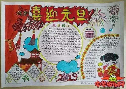 每逢佳节做小报,你要找的元旦word版小报模板都在这了
