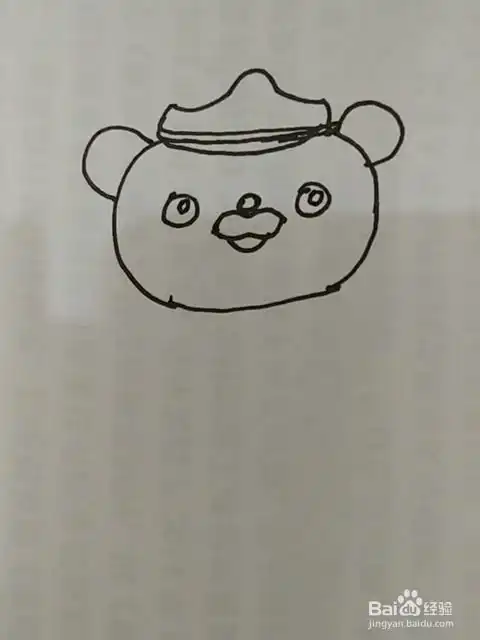 简笔画卡通动画片海里小纵队巴克队长画法
