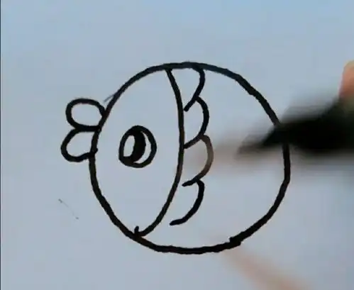 画画中的小鱼怎么画
