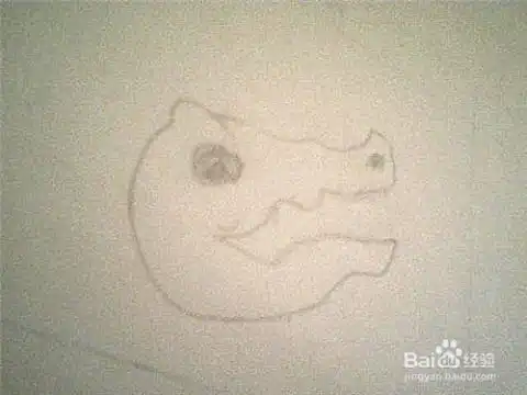 简笔画鳄鱼头的画法

