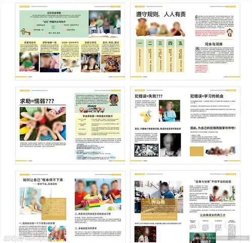 中小学心理健康安全知识画册黑板设计图招贴设计
