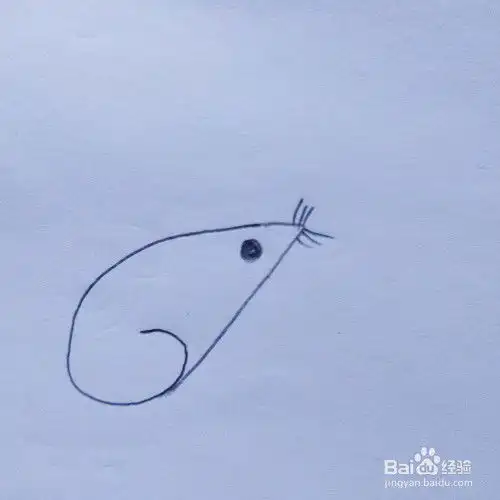 用6和7画一只可爱的小老鼠简笔画
