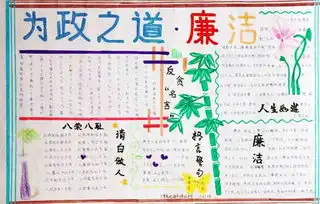 廉洁手抄报廉洁相关谚语
