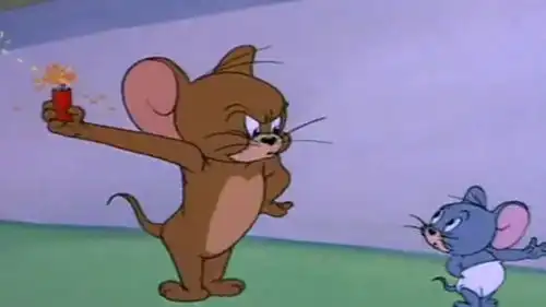 猫和老鼠小老鼠喜欢玩炮仗,一刻不让杰瑞放心
