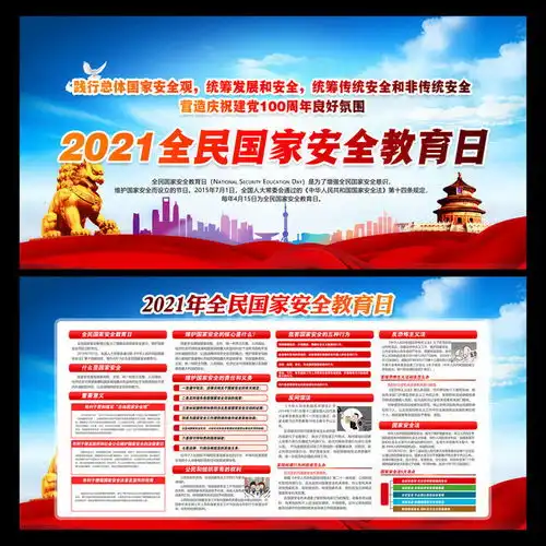 2021国家安全教育日主题展板
