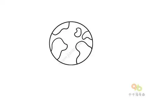 简单画地球仪简笔画
