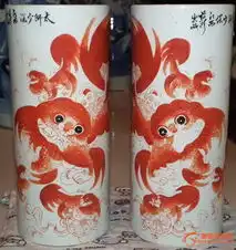 民国红狮子帽筒
