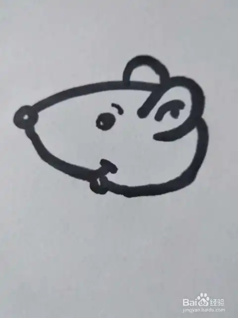 小老鼠的简笔画怎么画
