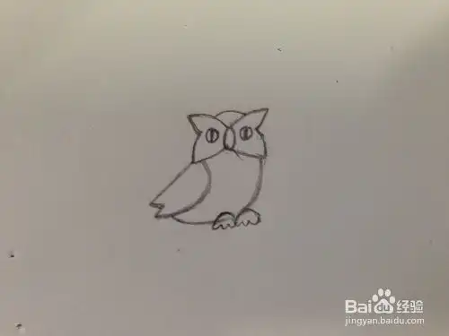 如何画简笔画猫头鹰
