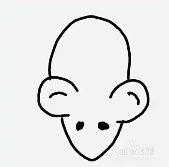 简笔画画准备偷吃的小老鼠
